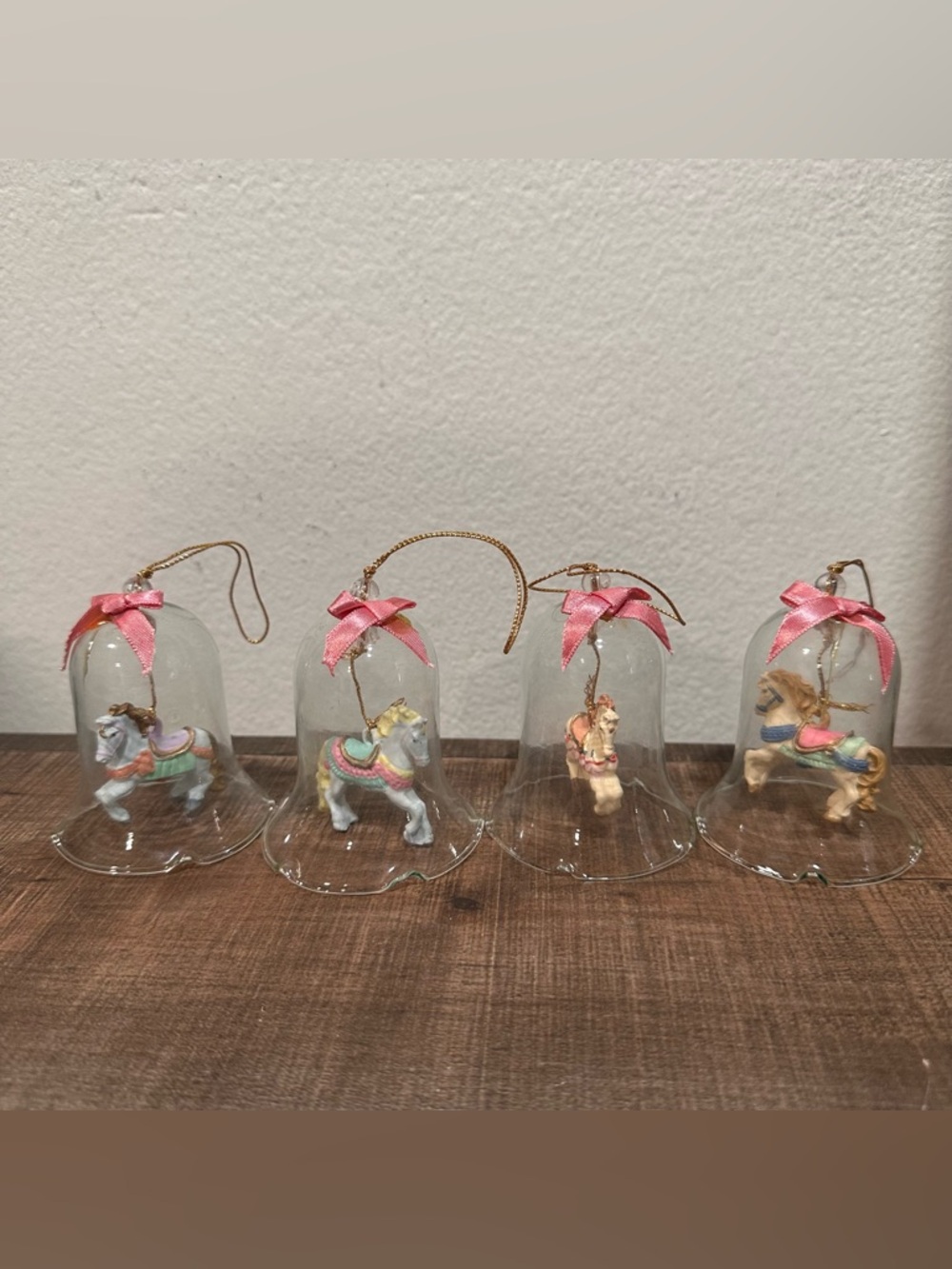 Vintage Carrousel Bell Christmas Ornaments
